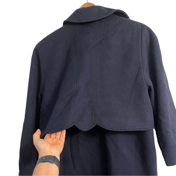 Vintage Fennelli Navy Wool Capelet Coat Women’s size 13/14 - Picture 13 of 15
